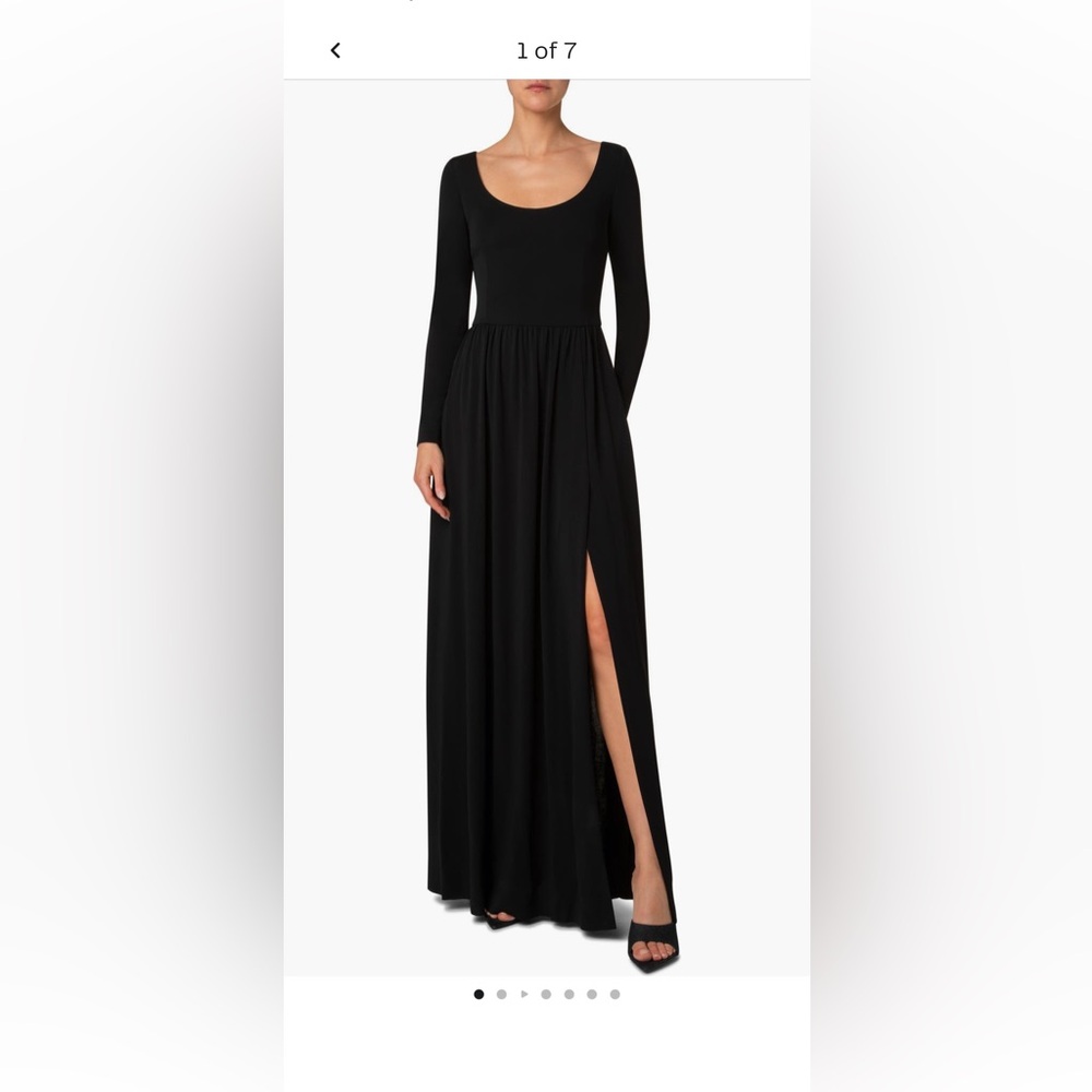 Akris Punto Scoop Neck Maxi Dress with pockets sz 8